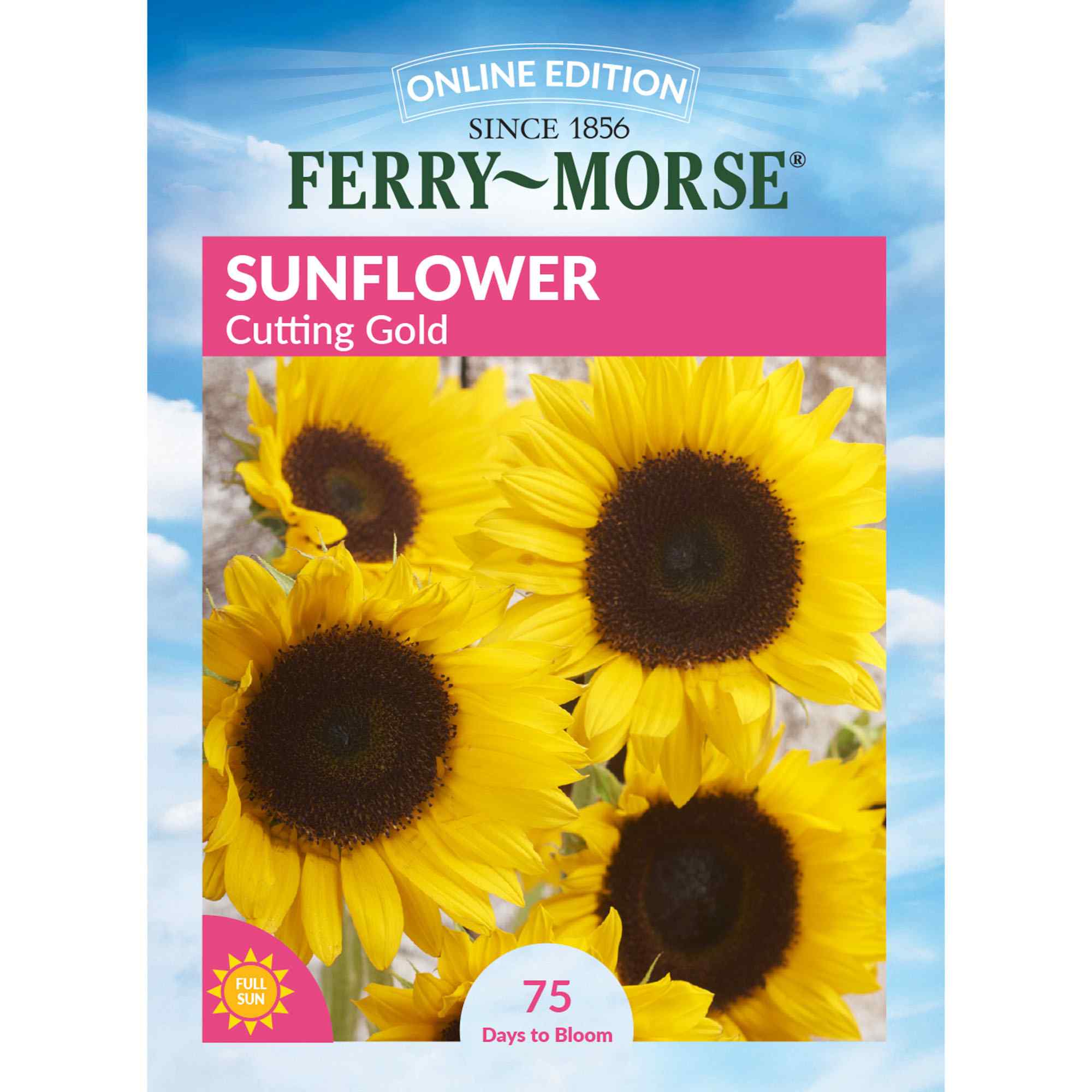 Sunflower cutting gold front of packaging